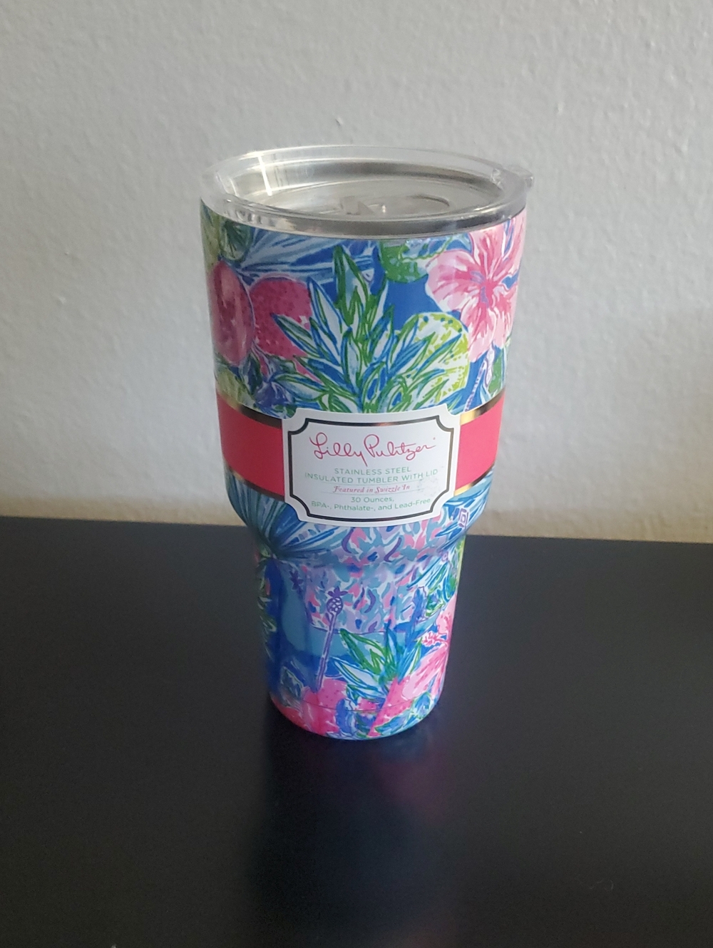 Lilly Pulitzer Floral Stainless Steel Tumbler - Blue, Pink & Green
